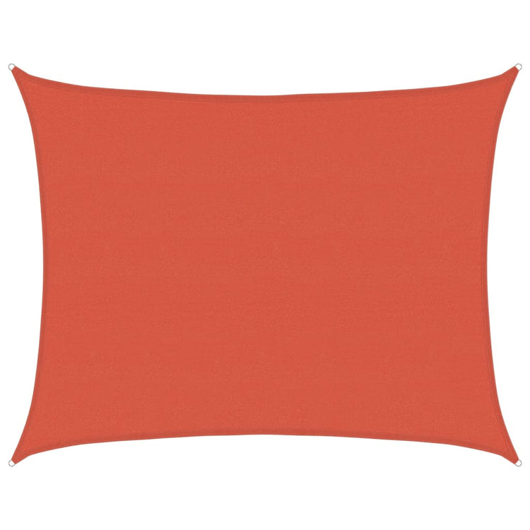 Vidaxl zonnezeil 160 g m² 6x8 m hdpe terracottakleurig