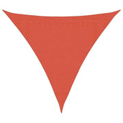 Vidaxl zonnezeil 160 g m² driehoekig 3,6x3,6x3,6 m hdpe terracotta - afbeelding 2