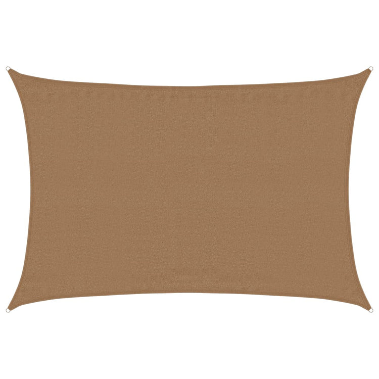 Vidaxl zonnezeil 160 g m² 3,5x4,5 m hdpe taupe