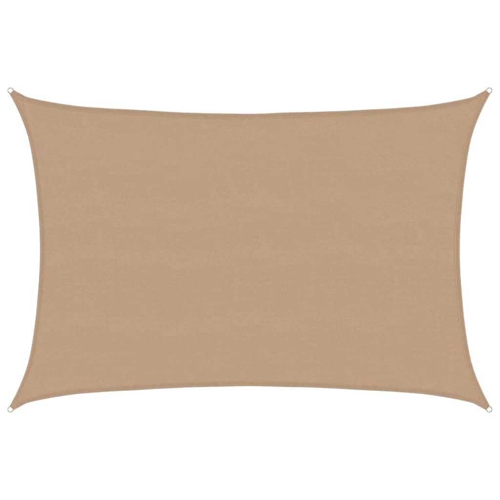 Vidaxl zonnezeil 160 g m² 5x7 m hdpe taupe