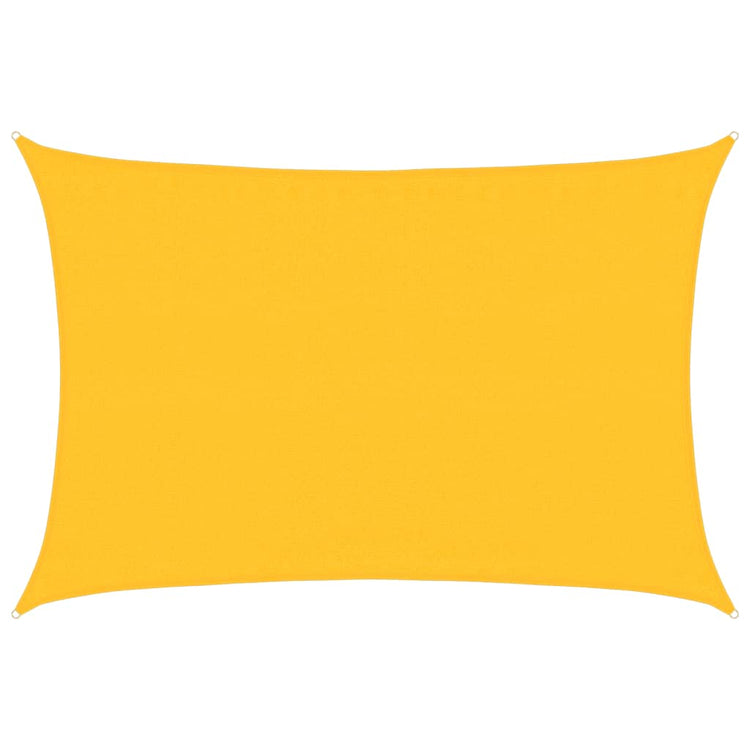 Vidaxl zonnezeil 160 g m² rechthoekig 3,5x4,5 m hdpe geel