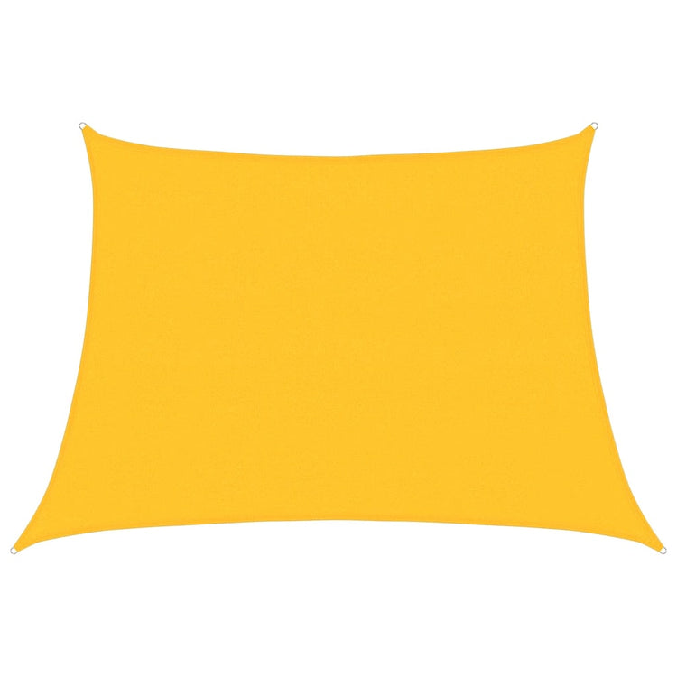 Vidaxl zonnezeil 160 g m² trapezium 4 5x3 m hdpe geel