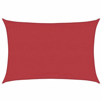 Vidaxl zonnezeil 160 g m² 3,5x5 m hdpe rood