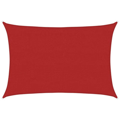VidaXL Zonnezeil 160 g m² 4x6 m HDPE rood