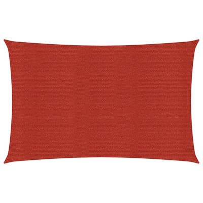 VidaXL Zonnezeil 160 g m² 5x6 m HDPE rood