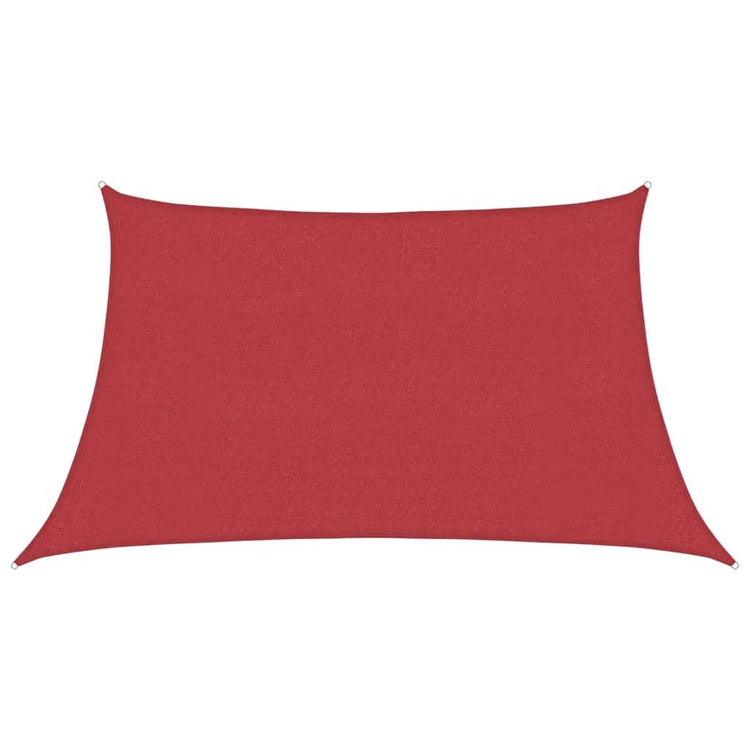 Vidaxl zonnezeil 160 g m² 3 4x2 m hdpe rood