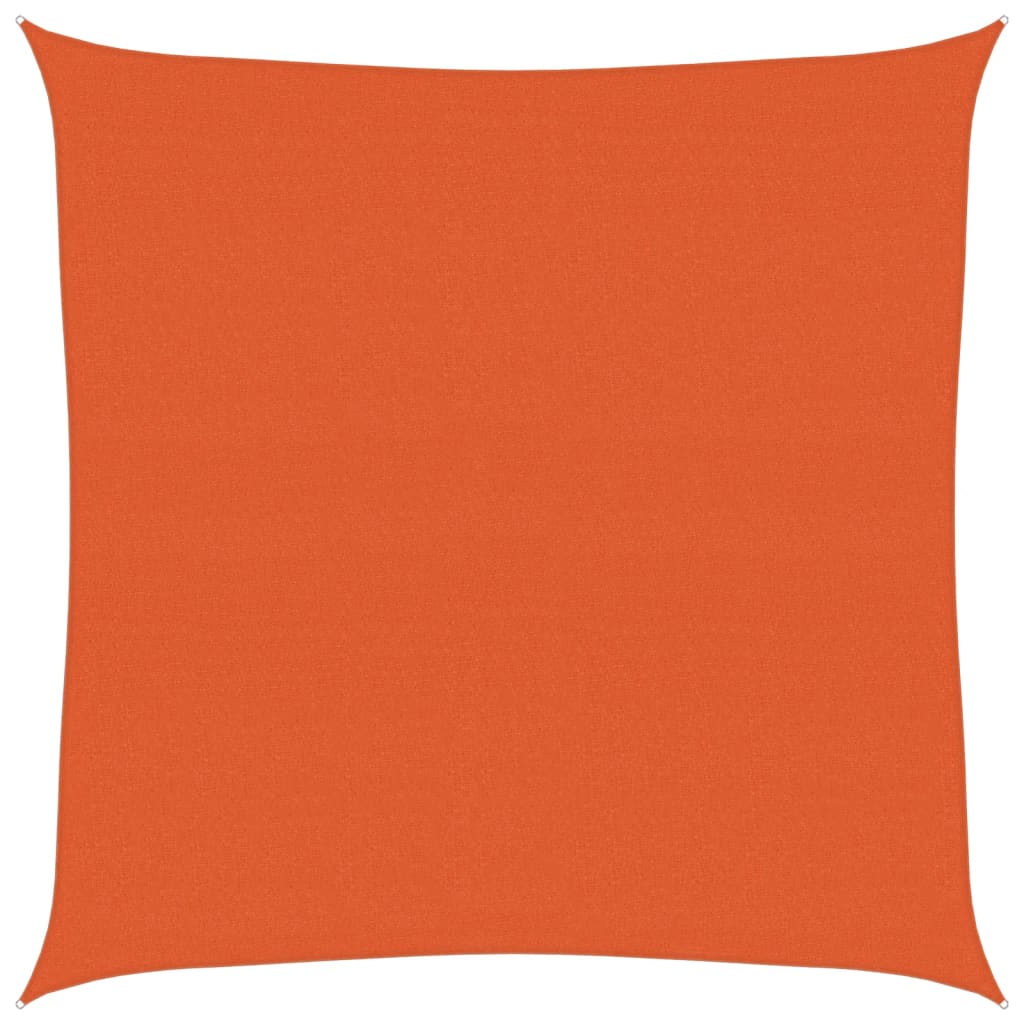 Vidaxl zonnezeil 160 g m² vierkant 6x6 m hdpe oranje