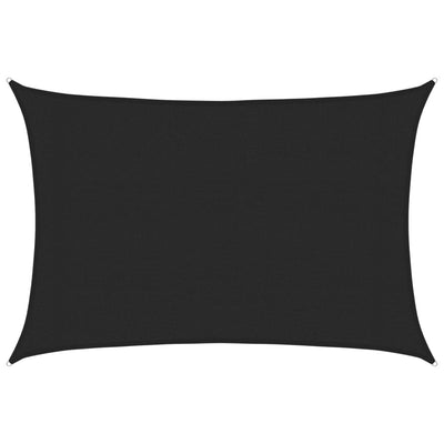 Vidaxl zonnezeil 160 g m² 3x4 m hdpe zwart