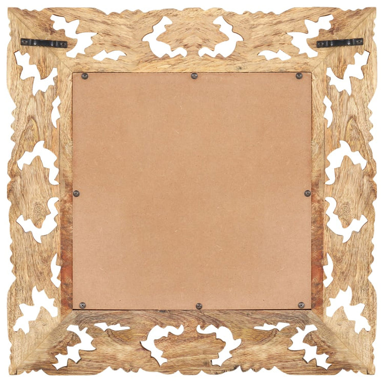 Vidaxl spiegel handgesneden 50x50 cm massief mangohout bruin