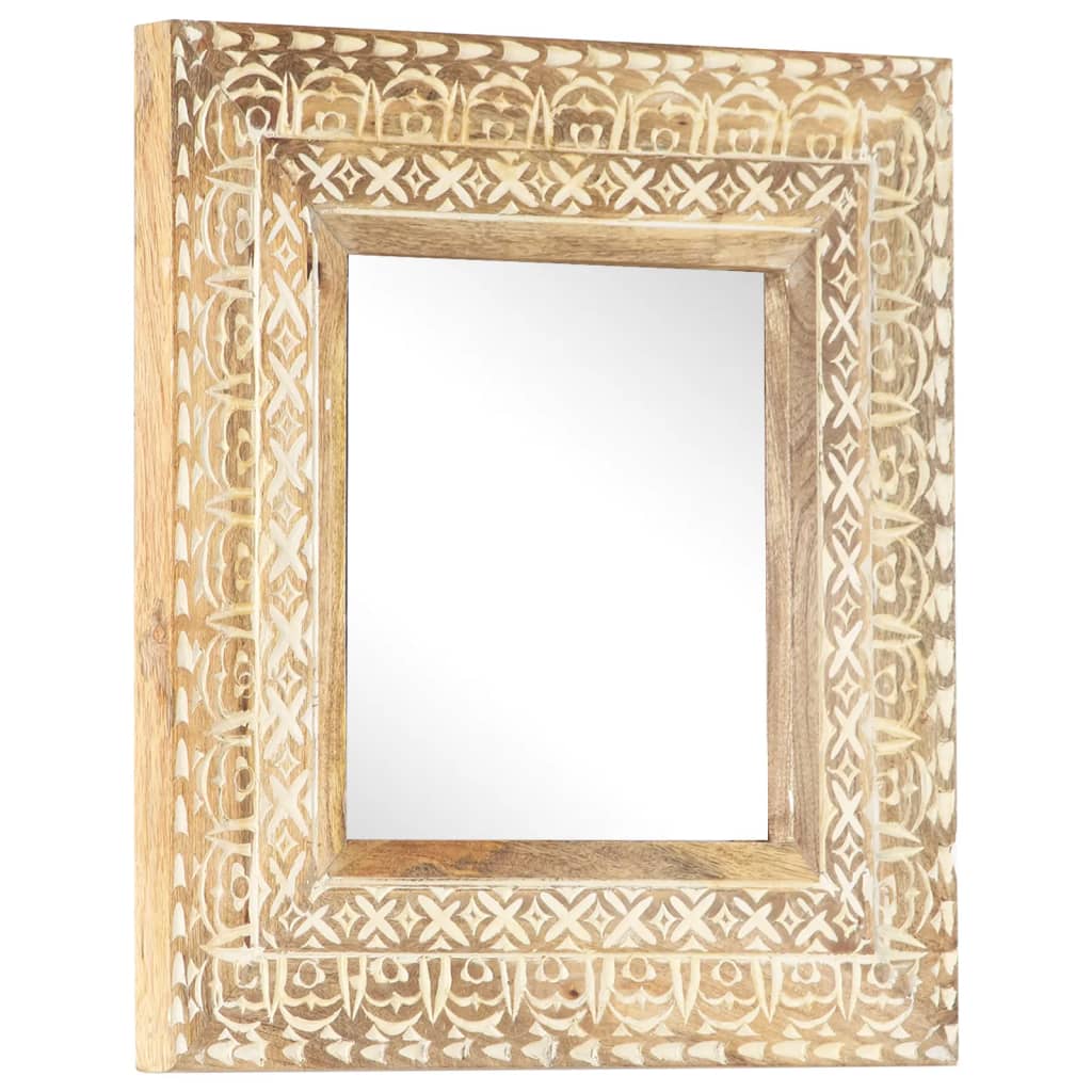 Vidaxl spiegel handgesneden 50x50x2,6 cm massief mangohout