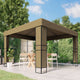Vidaxl prieel met dubbel dak 180 g m² 3x3x2,7 m taupe