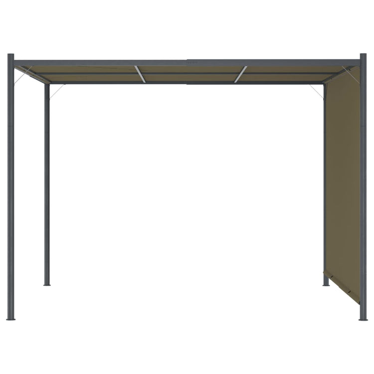 VidaXL Pergola met uittrekbaar dak 180 g m² 3x3 m taupe