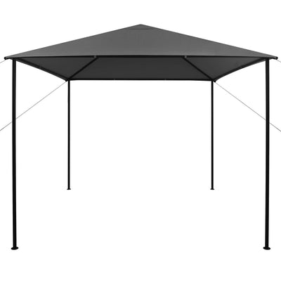 Vidaxl prieel 180 g m² 3x3 m stof en staal antraciet
