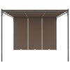 VidaXL Tuinprieel met zijgordijn 4x3x2,25 m taupe