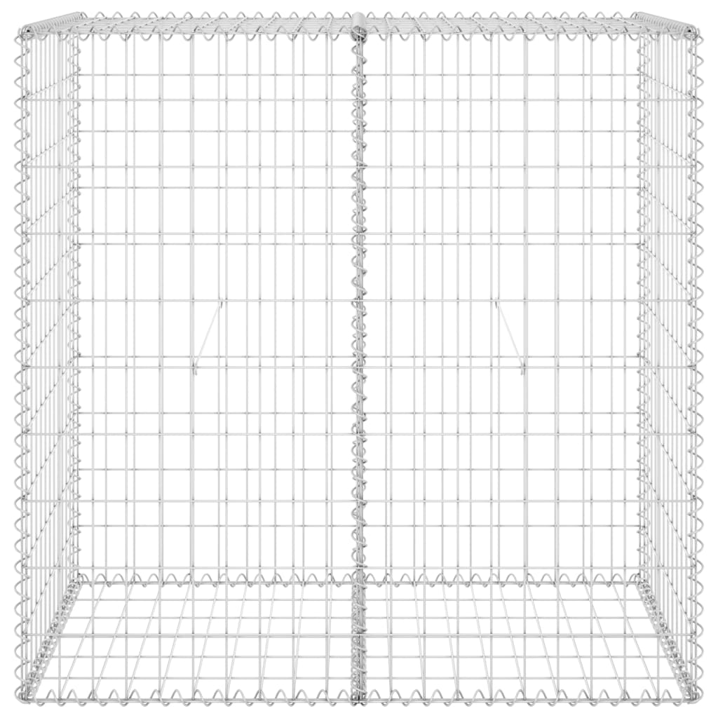 Vidaxl schanskorfmuur met deksels 100x60x100 cm gegalvaniseerd staal
