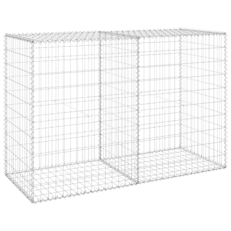 Vidaxl schanskorfmuur met deksels 150x60x100 cm gegalvaniseerd staal