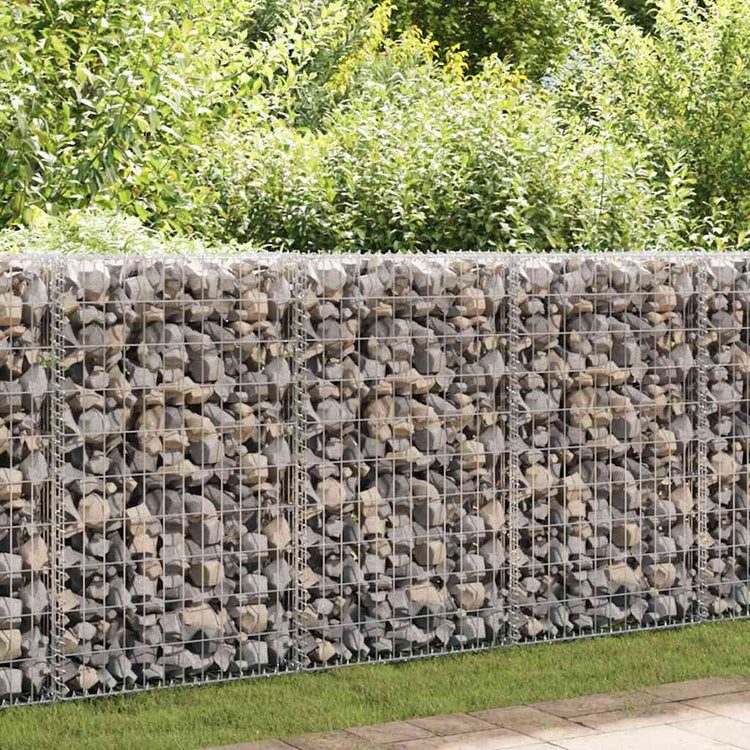 Vidaxl schanskorfmuur met deksels 150x60x100 cm gegalvaniseerd staal