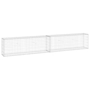 Vidaxl schanskorfmuur met deksels 300x30x50 cm gegalvaniseerd staal - afbeelding 2