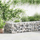 Vidaxl schanskorfmuur met deksels 300x30x50 cm gegalvaniseerd staal