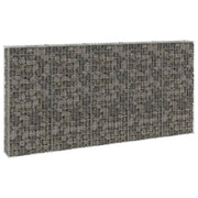 VidaXL Schanskorfmuur met deksels 300x30x150 cm gegalvaniseerd staal - afbeelding 1