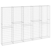 VidaXL Schanskorfmuur met deksels 300x30x200 cm gegalvaniseerd staal - afbeelding 2
