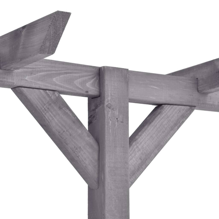 VidaXL Pergola 400x40x205 cm geïmpregneerd grenenhout grijs