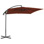 Vidaxl zweefparasol met stalen paal 250x250 cm terracottakleurig - afbeelding 3