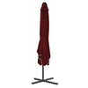 Vidaxl parasol met stalen paal 250x250x230 cm bordeauxrood