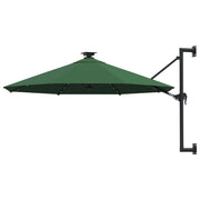 Vidaxl wandparasol met led's 300 cm groen - afbeelding 1