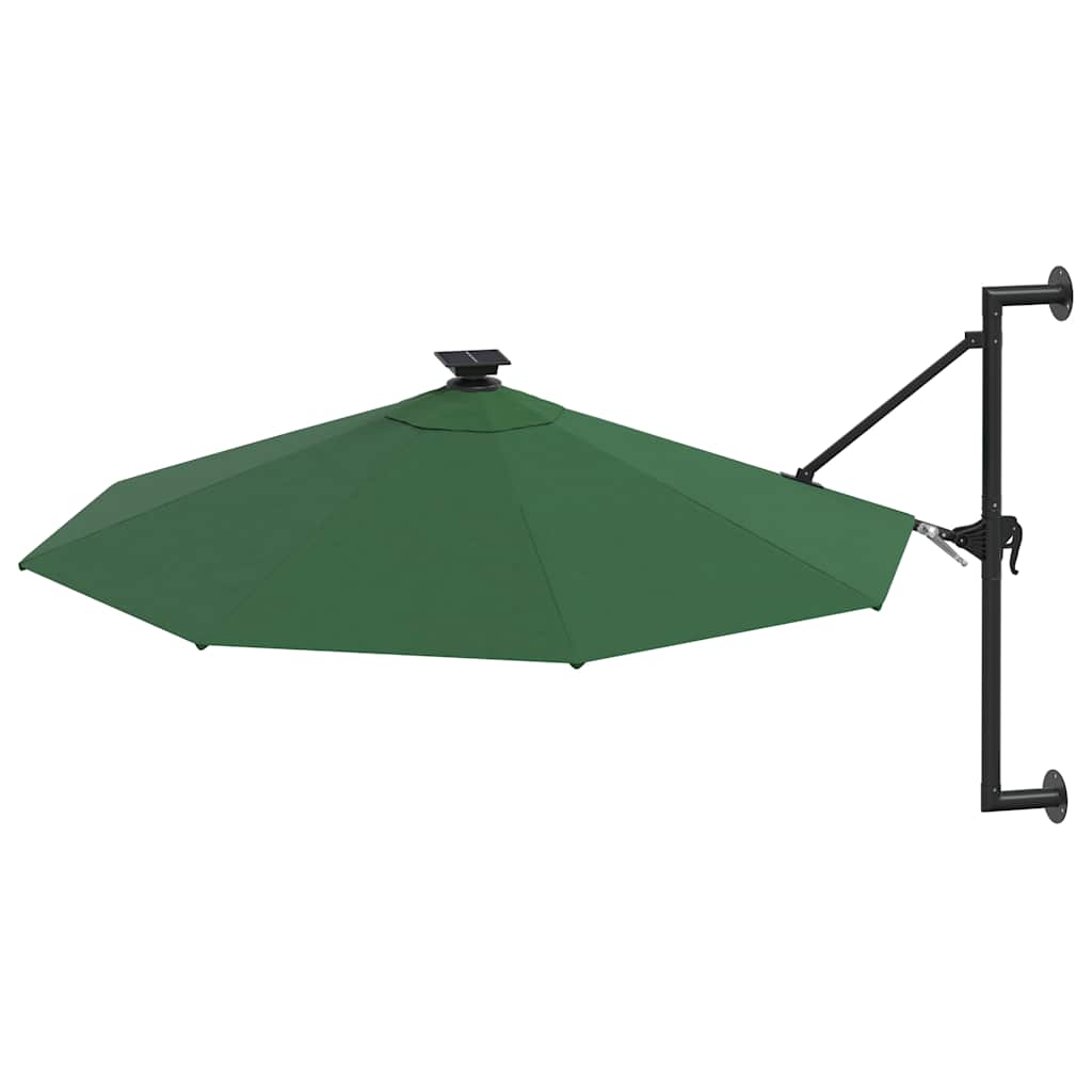 Vidaxl wandparasol met led's 300 cm groen