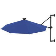 Vidaxl wandparasol met led's 300 cm blauw - afbeelding 3