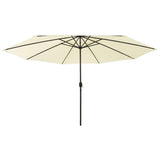 Vidaxl parasol met led-verlichting 400 cm zandkleurig - afbeelding 1