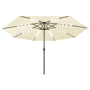 Vidaxl parasol met led-verlichting 400 cm zandkleurig - afbeelding 2