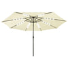 Vidaxl parasol met led-verlichting 400 cm zandkleurig