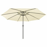 Vidaxl parasol met led-verlichting 400 cm zandkleurig - afbeelding 3