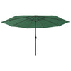 Vidaxl parasol met led-verlichting 400 cm groen