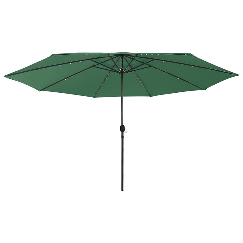 Vidaxl parasol met led-verlichting 400 cm groen