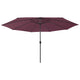 Vidaxl parasol met led-verlichting 400 cm bordeauxrood