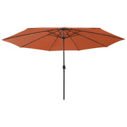Vidaxl parasol met led-verlichting 400 cm terracottakleurig - afbeelding 1