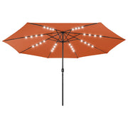 Vidaxl parasol met led-verlichting 400 cm terracottakleurig - afbeelding 2