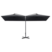 Vidaxl parasol dubbel met stalen paal 600x300 cm antracietkleurig - afbeelding 3