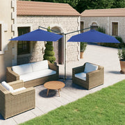 Vidaxl parasol dubbel met stalen paal 600x300 cm azuurblauw - afbeelding 1