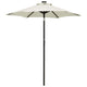Vidaxl parasol met led-verlichting 200x211 cm aluminium zandkleurig