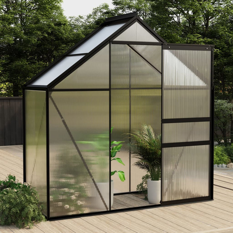 Vidaxl tuinkas 1,33 m² aluminium antracietkleurig