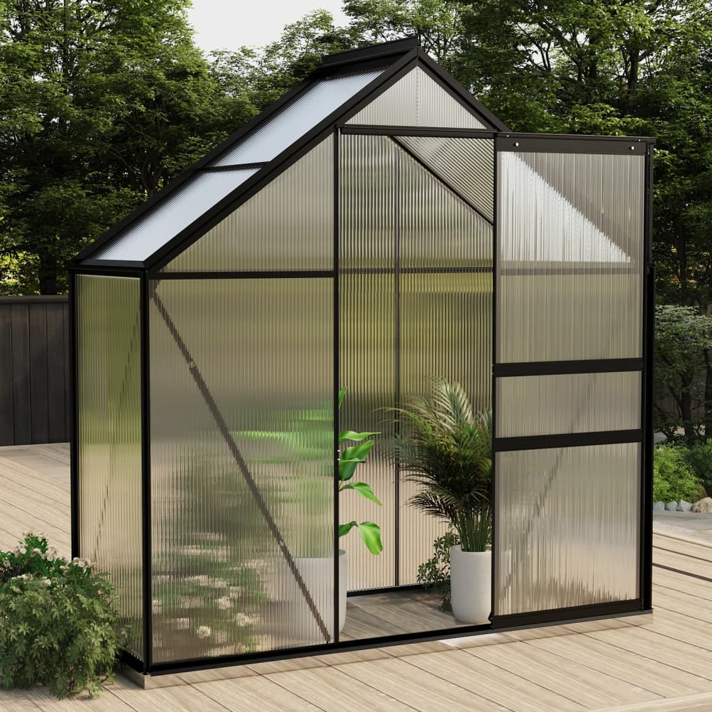 VidaXL Tuinkas 1,33 m² aluminium antracietkleurig