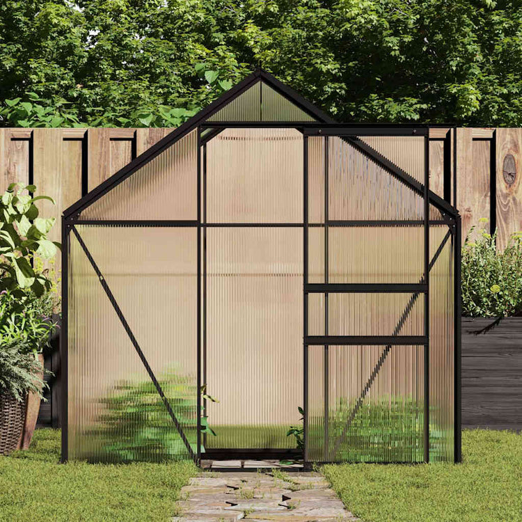 Vidaxl tuinkas 2,47 m³ aluminium antracietkleurig