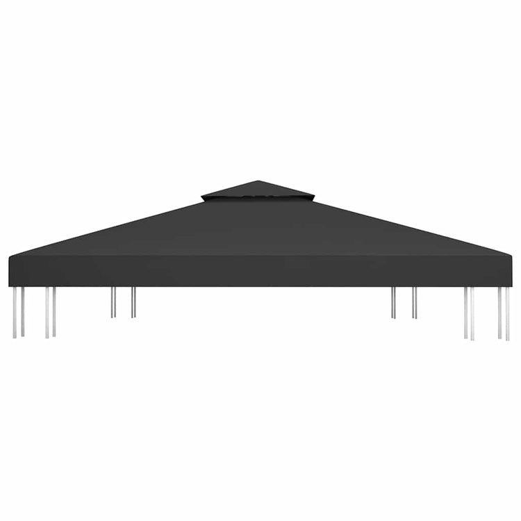 Vidaxl prieeldak 2-laags 310 g m² 4x3 m zwart