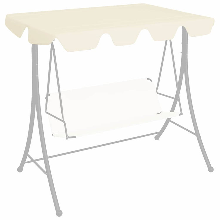 Vidaxl vervangingsluifel voor schommelbank 188 168x145 110 cm crème
