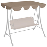 Vidaxl vervangingsluifel voor schommelbank 188 168x145 110 cm taupe - afbeelding 1