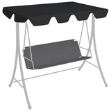 Vidaxl vervangingsluifel voor schommelbank 188 168x145 110 cm zwart - afbeelding 1